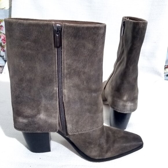 Vince Camuto Women's Alolison Leather Cuffed Boots sz 9.5 Tobacco - Picture 12 of 16